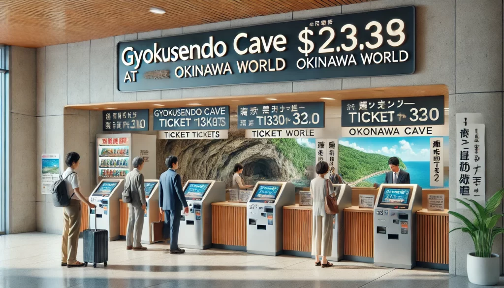 おきなわワールド全体の入園チケットを購入するイメージ